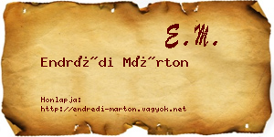 Endrédi Márton névjegykártya